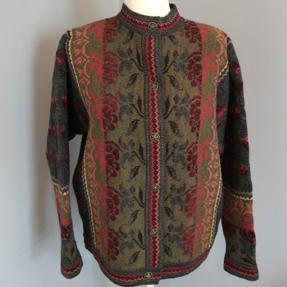 Cherry Lewis Sweaters - Nordic Style Heavy Sweater Ski Cardigan
